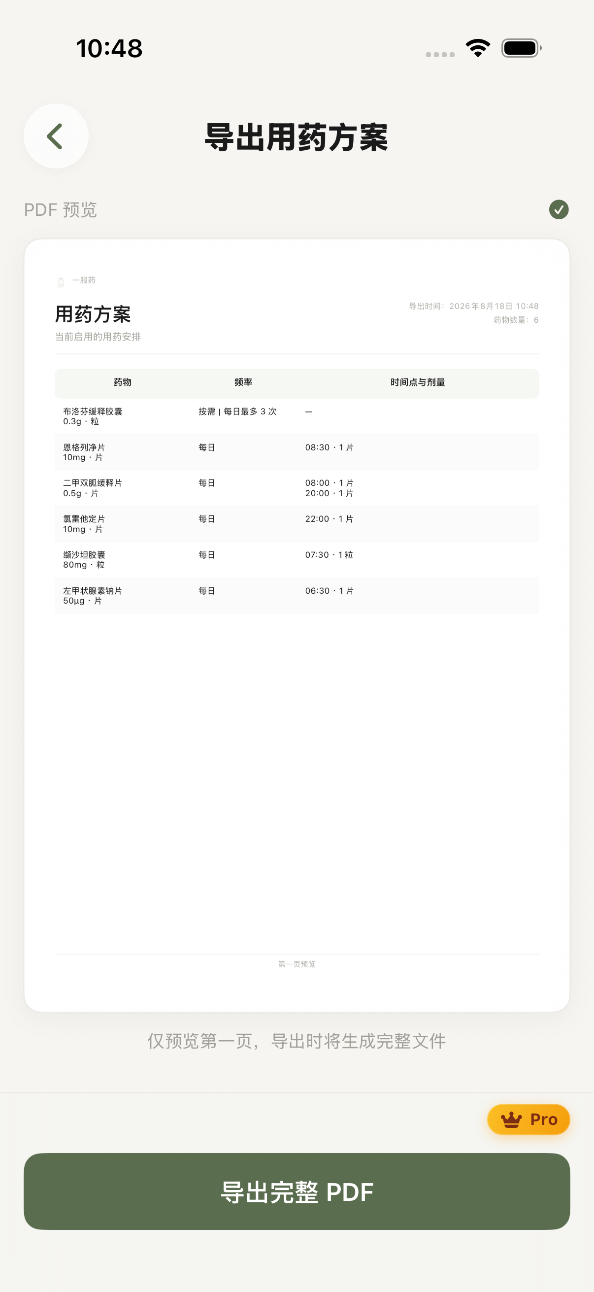 一服药中文用药方案 PDF 预览